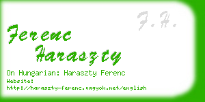 ferenc haraszty business card